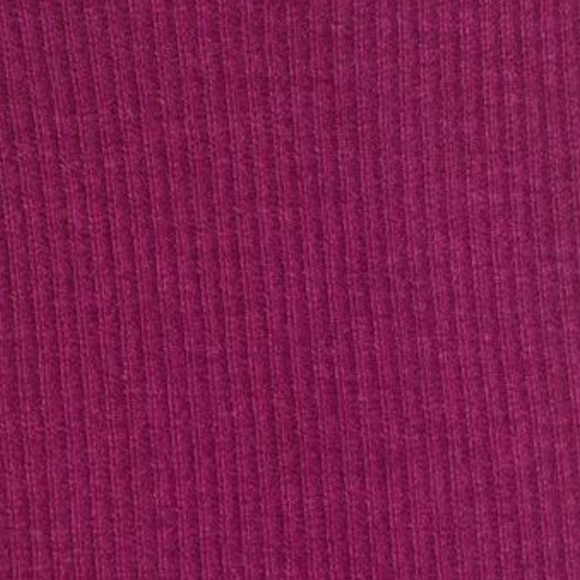 Angie | High Rise Ribbed Crop Magenta Pants - Picture 5 of 7